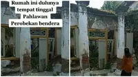 Rumah mbah Besari tampak seolah tak terurus, hanya menyisakan dinding. (Sumber: Instagram/mbolangjatim)