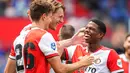 Malacia salah satu talenta yang bersinar di Belanda. Ia menunjukkan permainan yang apik di sisi kiri lini pertahanan Feyenoord dalam tiga musim terakhir. (AFP/Tom Bode)