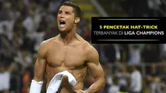 Video listikal 5 pesepak bola yang mencetak hat-trick terbanyak pada ajang Liga Champions Eropa.