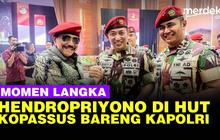 VIDEO: Momen Langka AM Hendropriyono di HUT Kopassus, Salam Komando Bareng Kapolri