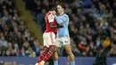 <p>Gelandang serang asal Belgia Kevin de Bruyne mencetak gol lewat tendangan jarak jauh. (AP Photo/Dave Thompson)</p>