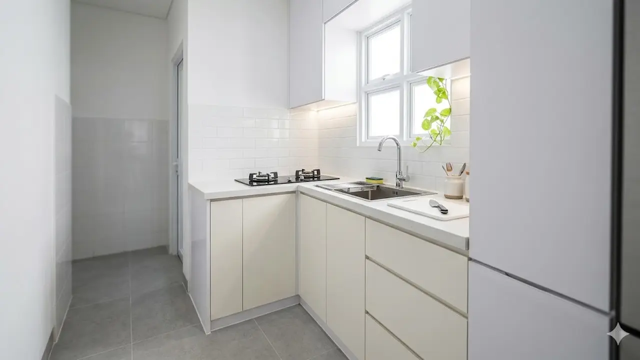 Desain Contoh Dapur Kecil yang Minim Sudut Sarang Kecoa