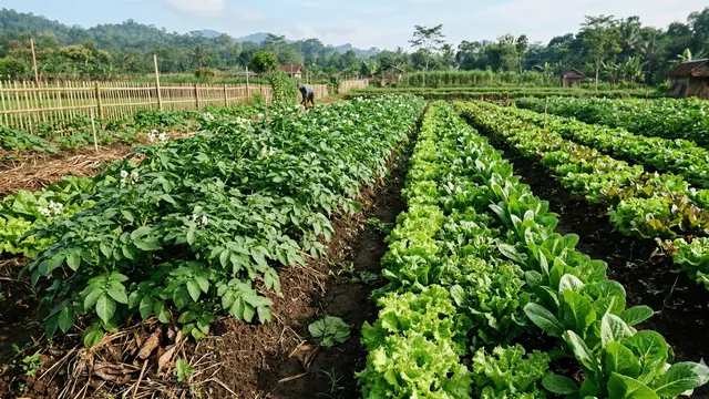 Tanaman pendamping kentang (Foto: Gemini AI)