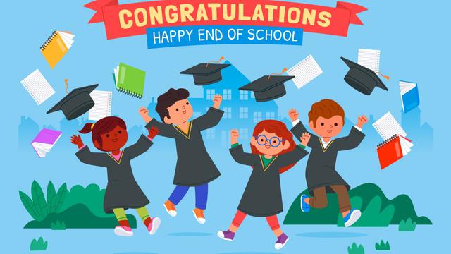 Ilustrasi perpisahan sekolah, lulus sekolah, kelulusan