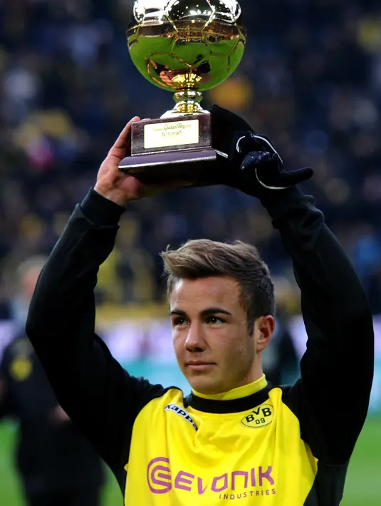 Mario Gotze pun sempat meraih penghargaan Golden Boy pada tahun 2011 berkat bakatnya yang luar biasa. (AFP/Patrik Stollarz)