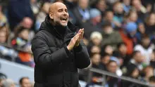 Pelatih Manchester City, Pep Guardiola saat menghadapi Everton pada laga pekan ke-24 Premier League 2023/2024 di Etihad Stadium, Manchester, Sabtu (10/2/2024). (AP Photo/Rui Vieira)