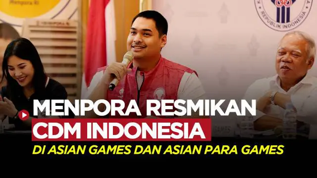 Berita Video, Menteri Pemuda dan Olahraga (Menpora) Dito Ariotedjo, resmi tetapkan Menteri PUPR Basuki Hadimuljono sebagai Cdm Asian Games dan Angela Tanoesoedibjo sebgai Cdm Asian Para Games.