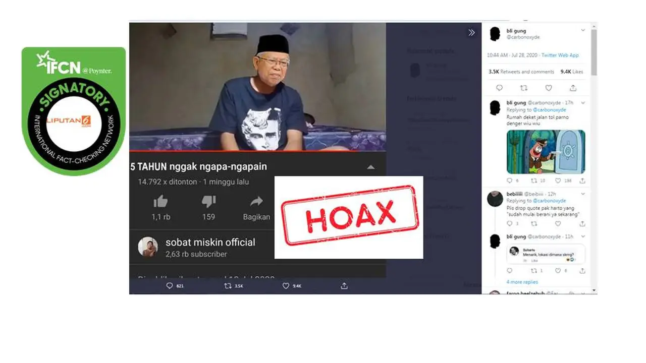 Cek Fakta Ma'ruf Amin