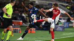 Duel Atalanta dan Arsenal berlangsung cukup ketat sejak awal pertandingan. (Isabella BONOTTO/AFP)