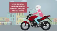 Posisi berkendara dengan sepeda motor yang tepat jamin kenyamanan dan keamanan Anda di jalan.