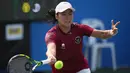 Tim beregu tenis putri Indonesia kembali menorehkan tinta emas di SEA Games 2025. Bertanding penuh drama, Indonesia sukses menundukkan Thailand dengan skor 2-1 dan memastikan medali emas ke-28 bagi Merah Putih di pesta olahraga Asia Tenggara tersebut. (AP Photo/Achmad Ibrahim)