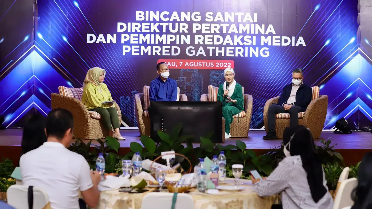 Direktur Utama PT Pertamina (Persero) Nicke Widyawati dalam acara Bincang Santai dengan Pimpinan Redaksi Media. (Dok Pertamina)