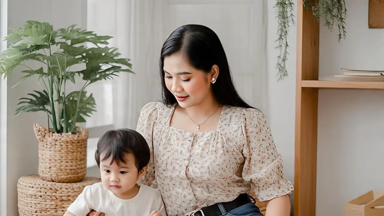 Outfit Ibu Muda Momong Anak