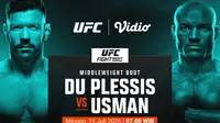 Nonton UFC Fight Night - Du Plessis vs Usman: Adu Striking dan Wrestling Hanya di Vidio