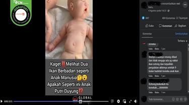 Gambar Tangkapan Layar Video yang Diklaim Penampakan Anak Putri Duyung (sumber: Facebook).