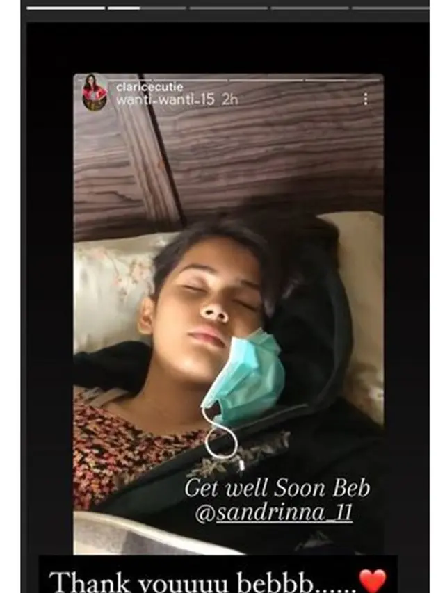 Jatuh Sakit, Ini 6 Potret Kondisi Sandrinna Michelle 'Dari Jendela SMP' Dirawat di RS
