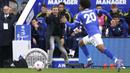 Sayangnya, pelatih asal Amerika Serikat tersebut belum mampu membawa hasil yang memuaskan di laga pertamanya. Mereka harus kalah 0-1 dari The Foxes. (PA via AP/Mike Egerton)