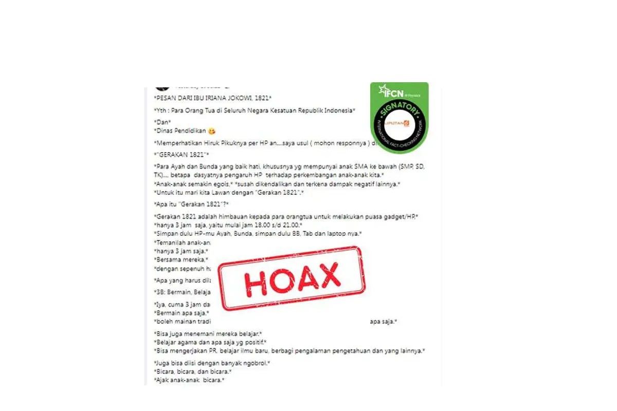 Cek fakta Iriana Jokowi