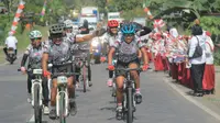 Tim Gowes Pesona Nusantara saat keliling kota Lahat (istimewa)