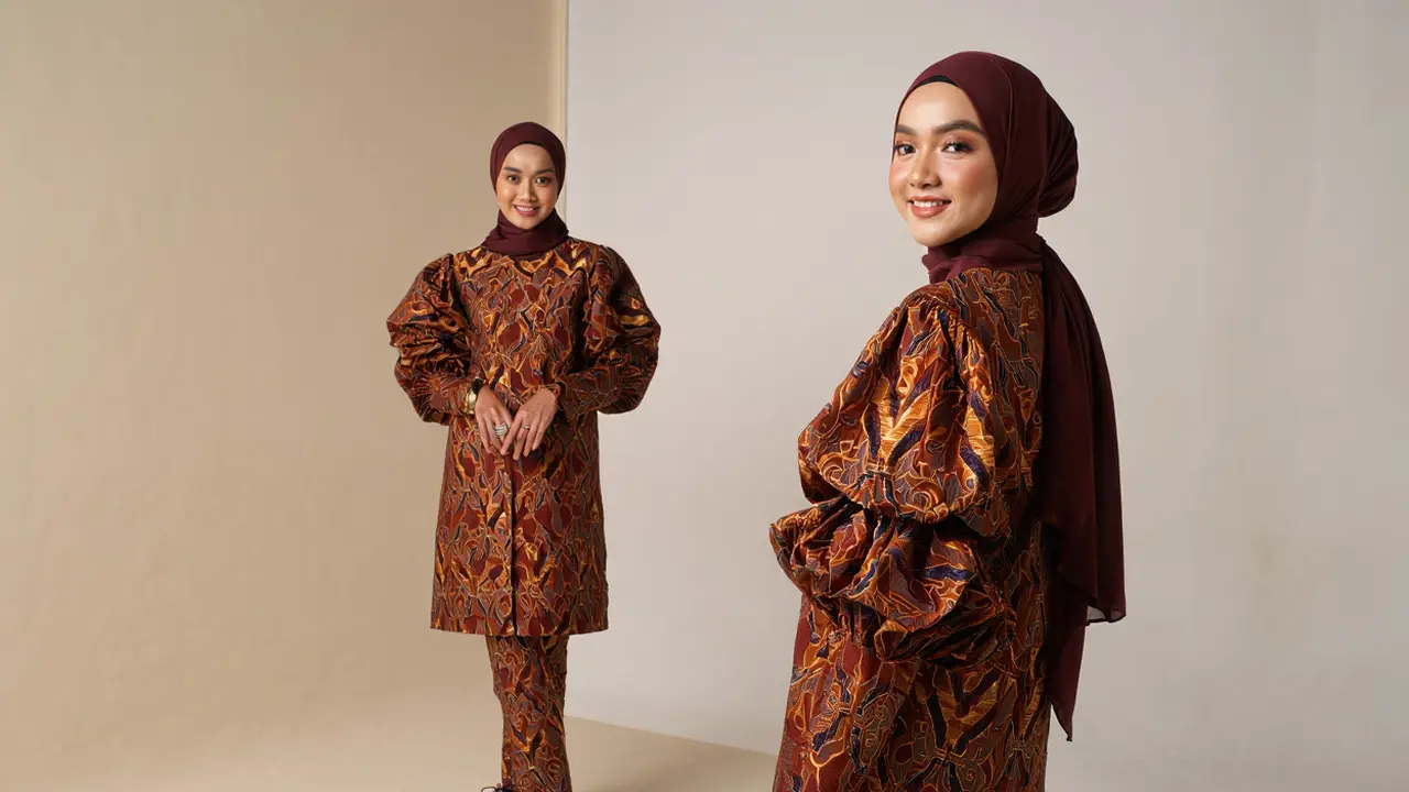 Model Batik Brokat Lengan Gelembung Bervolume Anggun dan Trendi di 2025/Ilustrasi gambar AI