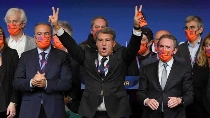 Joan Laporta kembali menjadi presiden Barcelona (AFP)