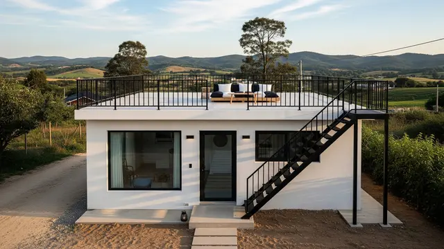 Contoh Rumah 1 Lantai dengan Rooftop Sederhana/Gemini AI