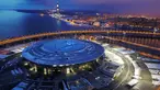 Stadion Saint Petersburg terletak di bagian barat Pulau Krestovsky, Saint Petersburg, Rusia dan dikelilingi oleh tiga sisi Laut Baltik. Kota Saint Petersburg sendiri merupakan salah satu kota terindah di Eropa dan juga tempat kelahiran Presiden Rusia Vladimir Putin. (AFP/Ruslan Shamuko)