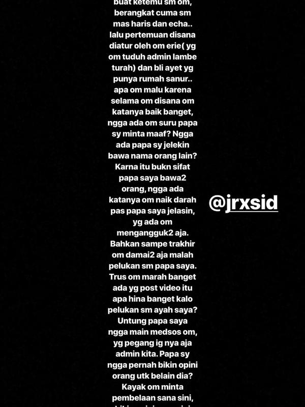 konflik dengan jerinx sid, anak anang hermansyah buka suara