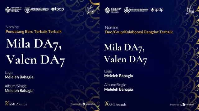 Nominasi Mila dan Valen DA7
