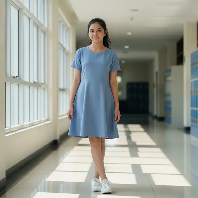 Model Dress Anak Polos dengan Desain Kekinian (Gemini AI)