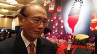 Kepala Kantor Ekonomi dan Perdagangan Taiwan di Indonesia, Liang-Jen Chang di acara perayaan Hari Nasional ROC (Taiwan) ke-105. (Liputan6.com/Tanti Yulianingsih)