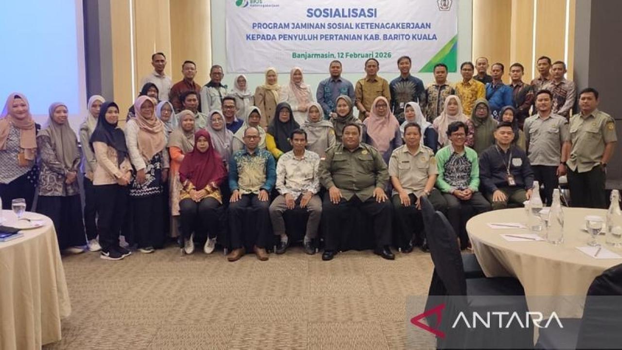BPJAMSOSTEK Kalsel Perkuat Perlindungan Petani di Barito Kuala Melalui Sinergi Penyuluh