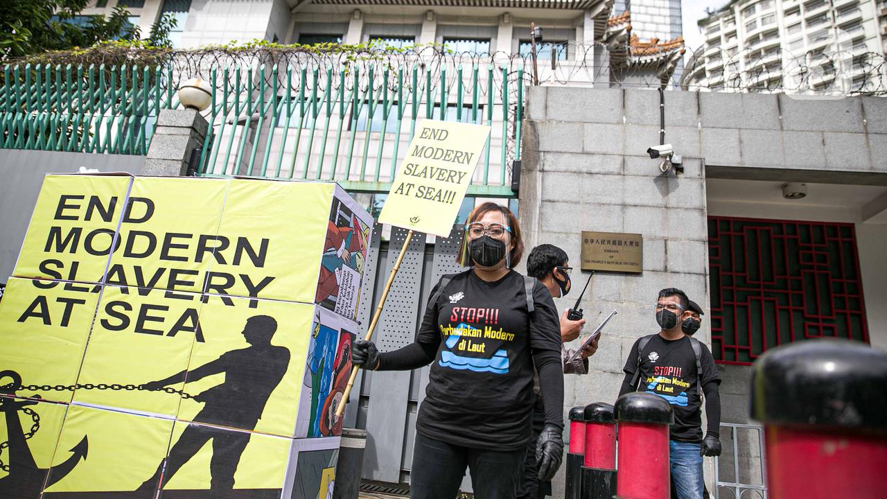 Aksi Stop Perbudakan ABK Indonesia di Kapal China