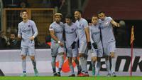 Barcelona menang 2-1 atas Galatasaray pada laga leg kedua 16 besar Liga Europa di Nef Stadium, Istanbul, Jumat (18/3/2022) dini hari WIB. (AP Photo)