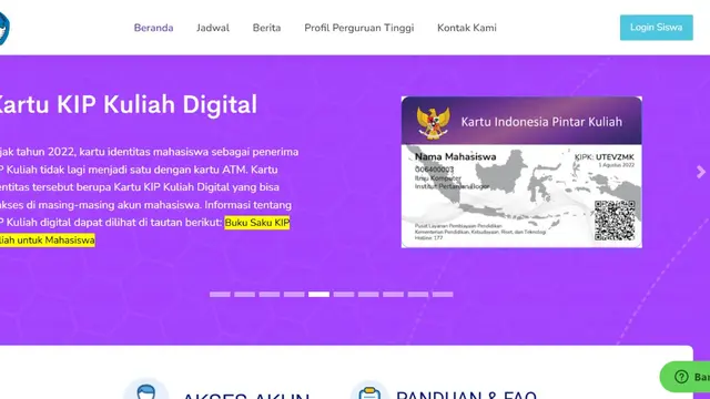 Kementerian Pendidikan Tinggi, Sains, dan Teknologi (Kemdiktisaintek) resmi membuka pendaftaran Kartu Indonesia Pintar Kuliah atau KIP Kuliah 2025 mulai hari ini, Selasa (11/3/2025).