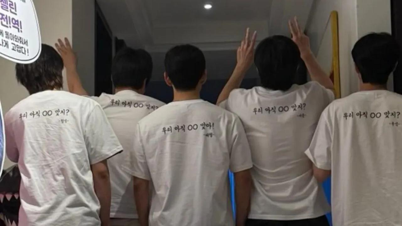 V BTS Pulang Wamil, Wooga Squad Menyambut Anak Kesayangan Para Hyung