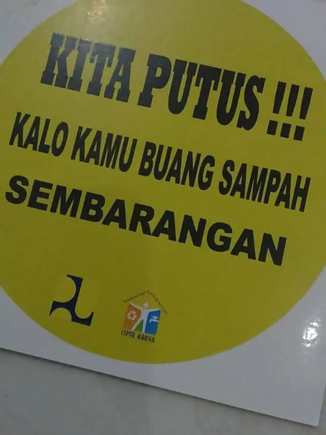 larangan buang sampah unik