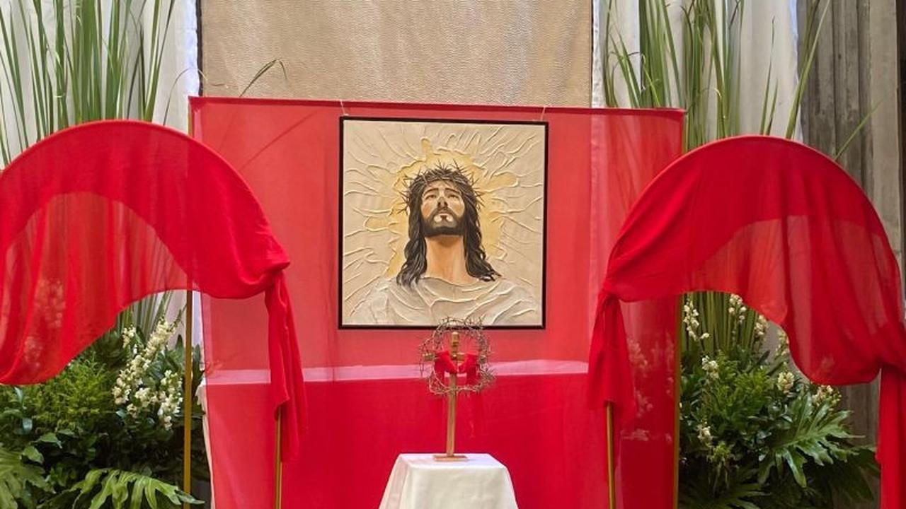 Panitia Imbau Jemaat Disabilitas-Lansia Datang Awal Paskah Gereja Santa Maria Blok Q