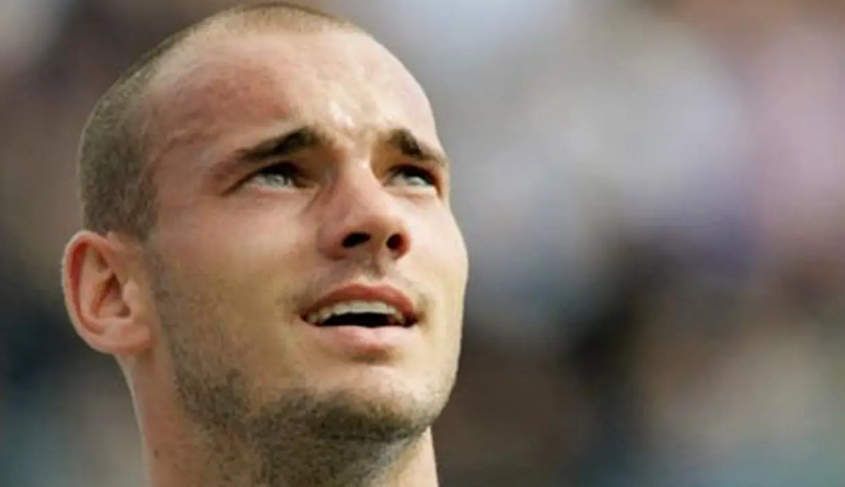 Ekspresi gelandang Inter Milan asal Belanda Wesley Sneijder dalam lanjutan Serie A melawan Cagliari di Sant'Elia Stadium, 17 Oktober 2010. AFP PHOTO / GIUSEPPE CACACE 