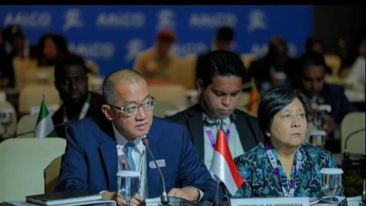 Direktur Jenderal Administrasi Hukum Umum, Cahyo Muzhar, dalam sesi 5th General Meeting pada 61st Annual Session of The Asian-African Legal Consultative Organization (AALCO) di Bali (Istimewa)