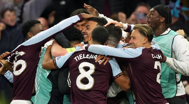Aston Villa berhasil memetik kemenangan comeback dalam laga leg-2 semifinal Liga Europa 2025/2026, Kamis (07/05/2026) waktu setempat. (AP Photo/Dave Shopland)