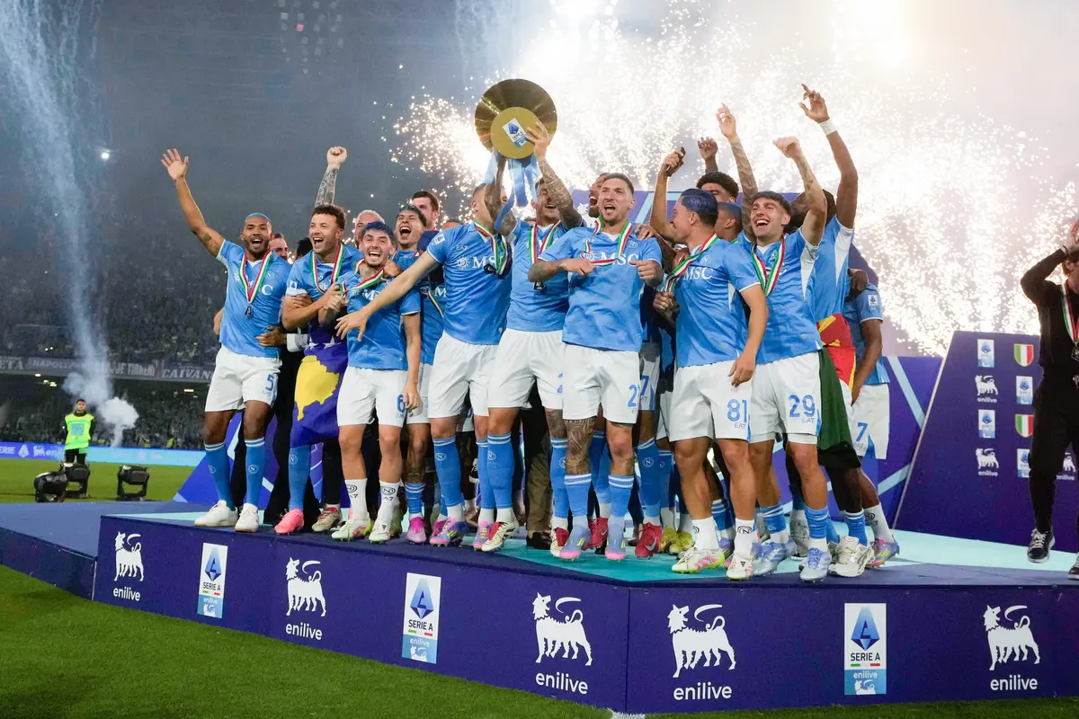 Foto: Suka Cita Napoli Setelah Sah Menjadi Jawara Liga Italia Musim 2024/2025