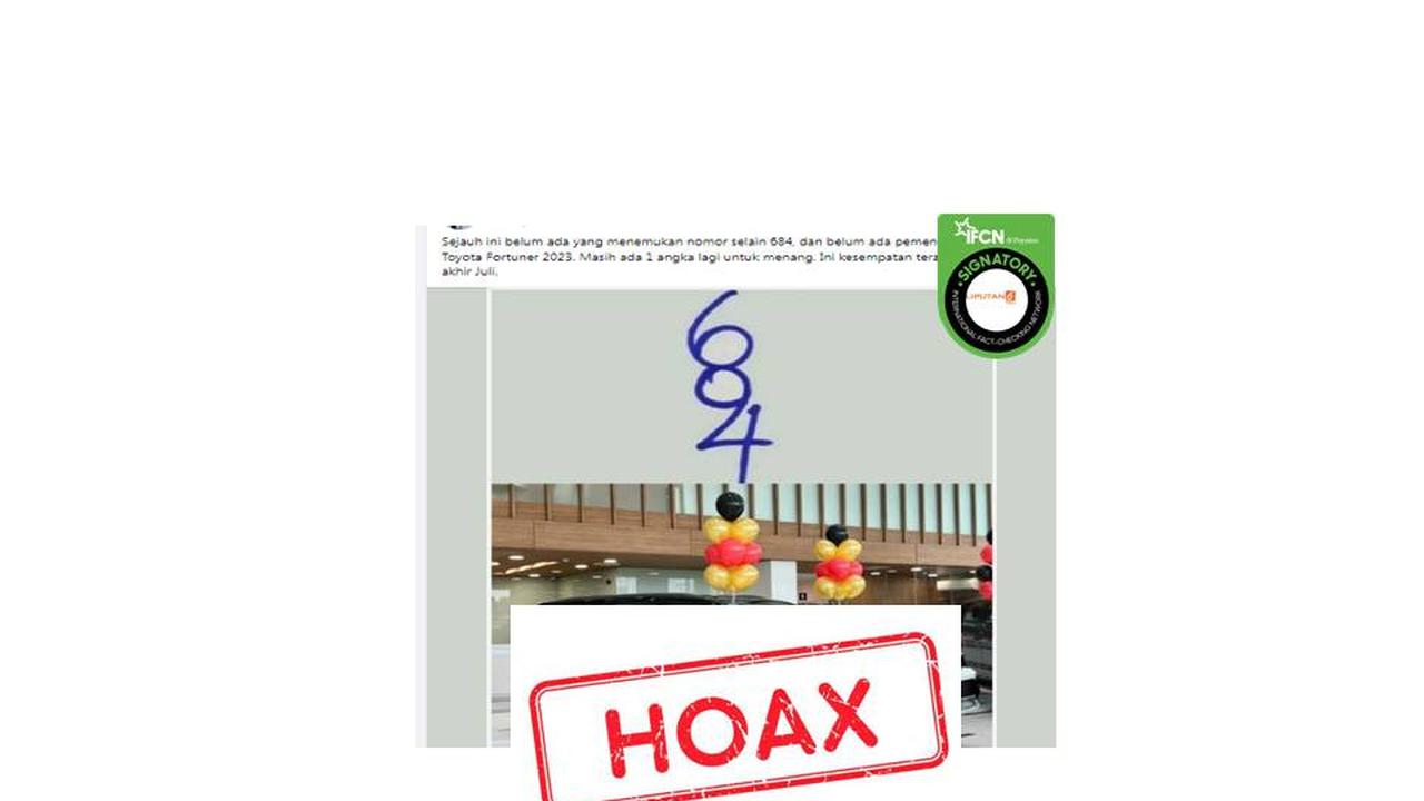 Cek Fakta pembagian Toyota Fortuner