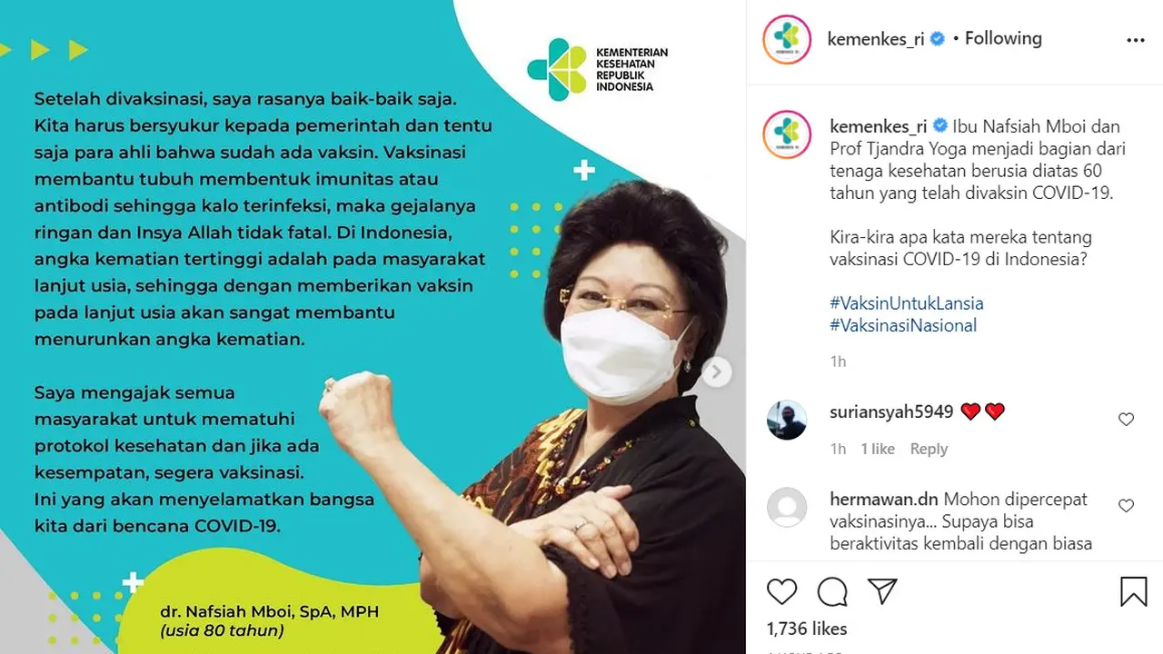 Menteri Kesehatan 2012-2014 dr. Nafsiah Mboi,