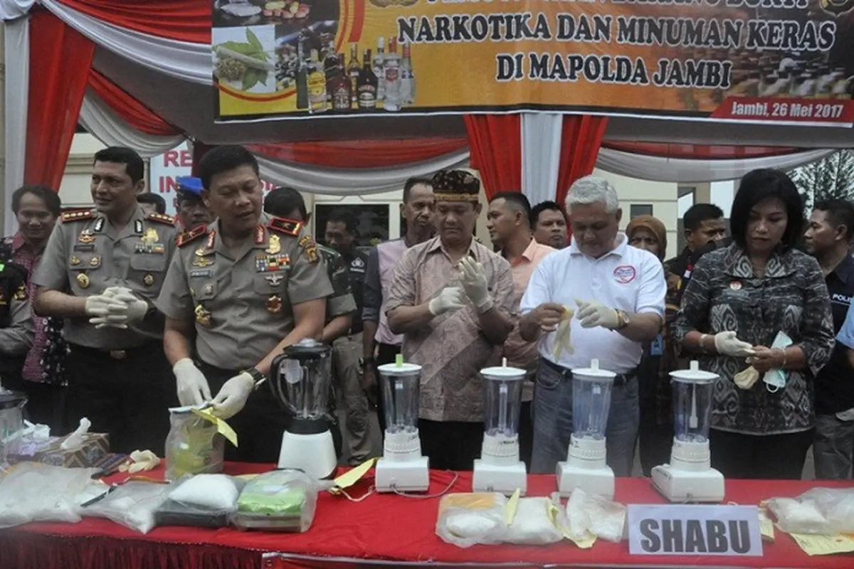 Pemusnahan Narkoba di Jambi