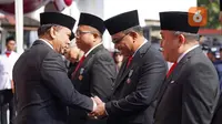 Menteri Kominfo Budie Arie saat acara peringatan Hari Bhakti Postel Tahun 2023.