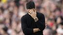 Arsenal kembali tersandung dalam persaingan menuju tangga juara Liga Inggris 2022/2023. Pasalnya hari Minggu (14/05/2023), The Gunners dikalahkan Brighton dengan skor 0-3 di Emirates Stadium. (AP Photo/Kirsty Wigglesworth)