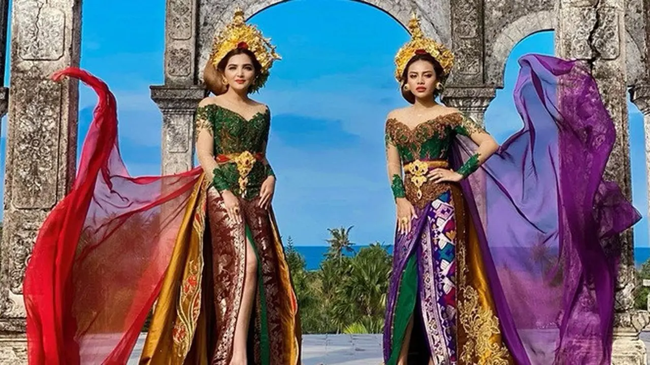 7 Potret Kompak Ashanty dan Aurel Hermansyah Pakai Kebaya Bali, Disebut Bak Bidadari