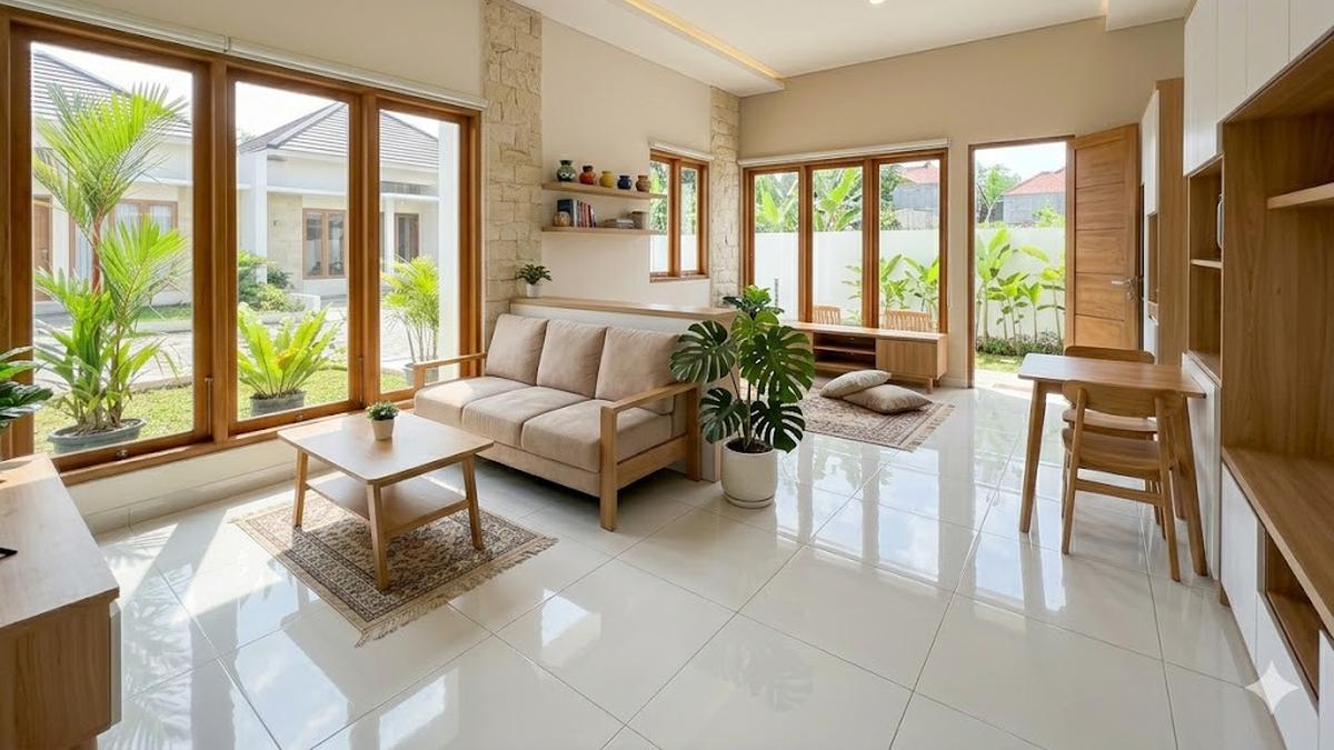 6 Rumah Kecil 7x12 dengan Keramik Terang dan Sirkulasi Udara Bagus, Inspirasi Hunian Sejuk dan Nyaman