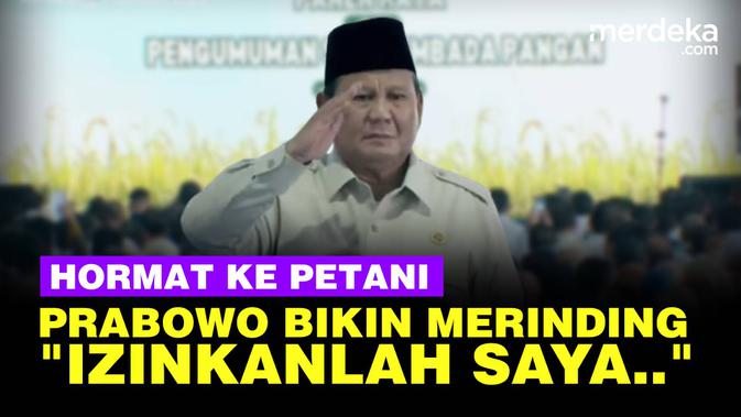 Bikin Merinding Prabowo Hormat ke Para Petani Depan Jenderal TNI-Polri: Izikanlah Saya…